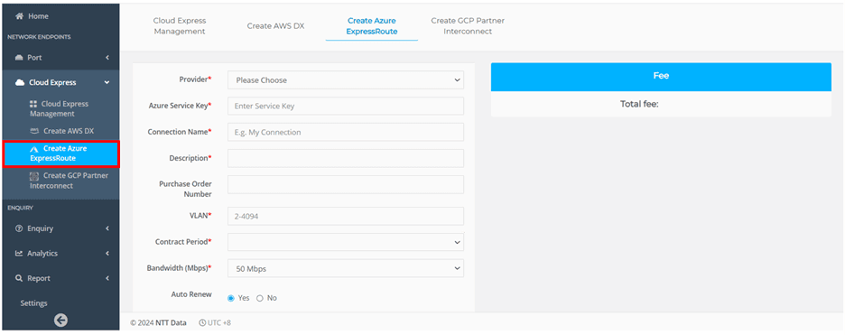dashboard create aws dx